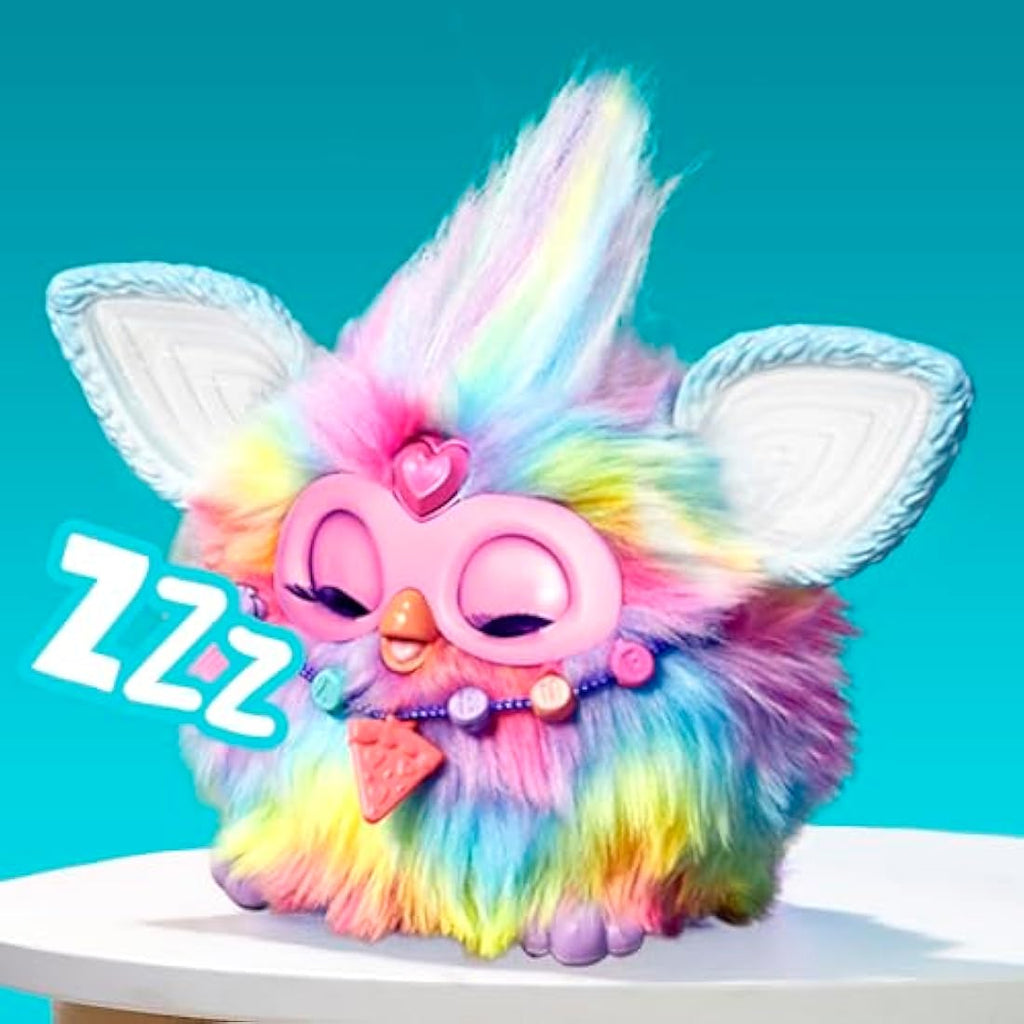 Furby Tie Dye Interactive Plush Toy – Electronic Talking Musical Pet