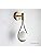 Nordic Gold Metal Wall Sconce – Drop Glass Wall Lamp