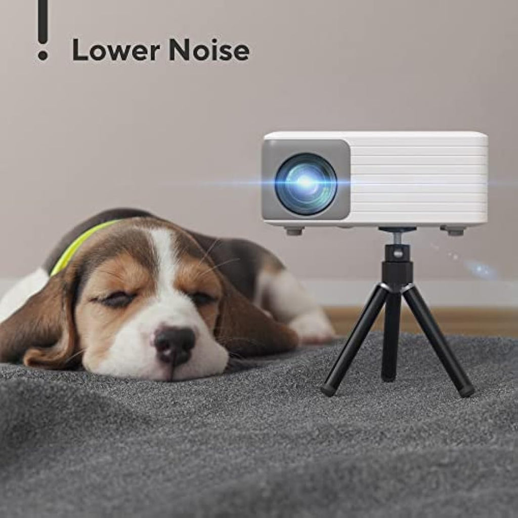 AKIYO O1 Mini Projector – 15000L Portable 1080P Full HD with Tripod