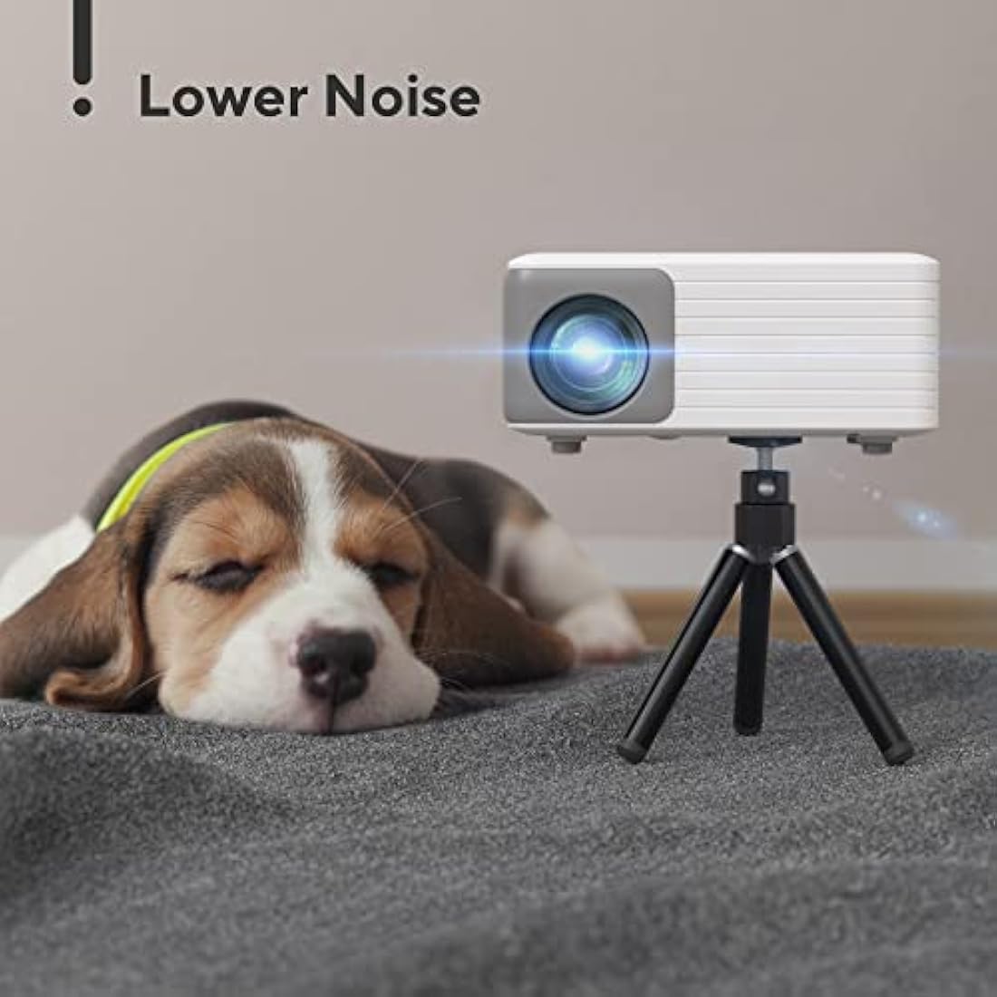 AKIYO O1 Mini Projector – 15000L Portable 1080P Full HD with Tripod