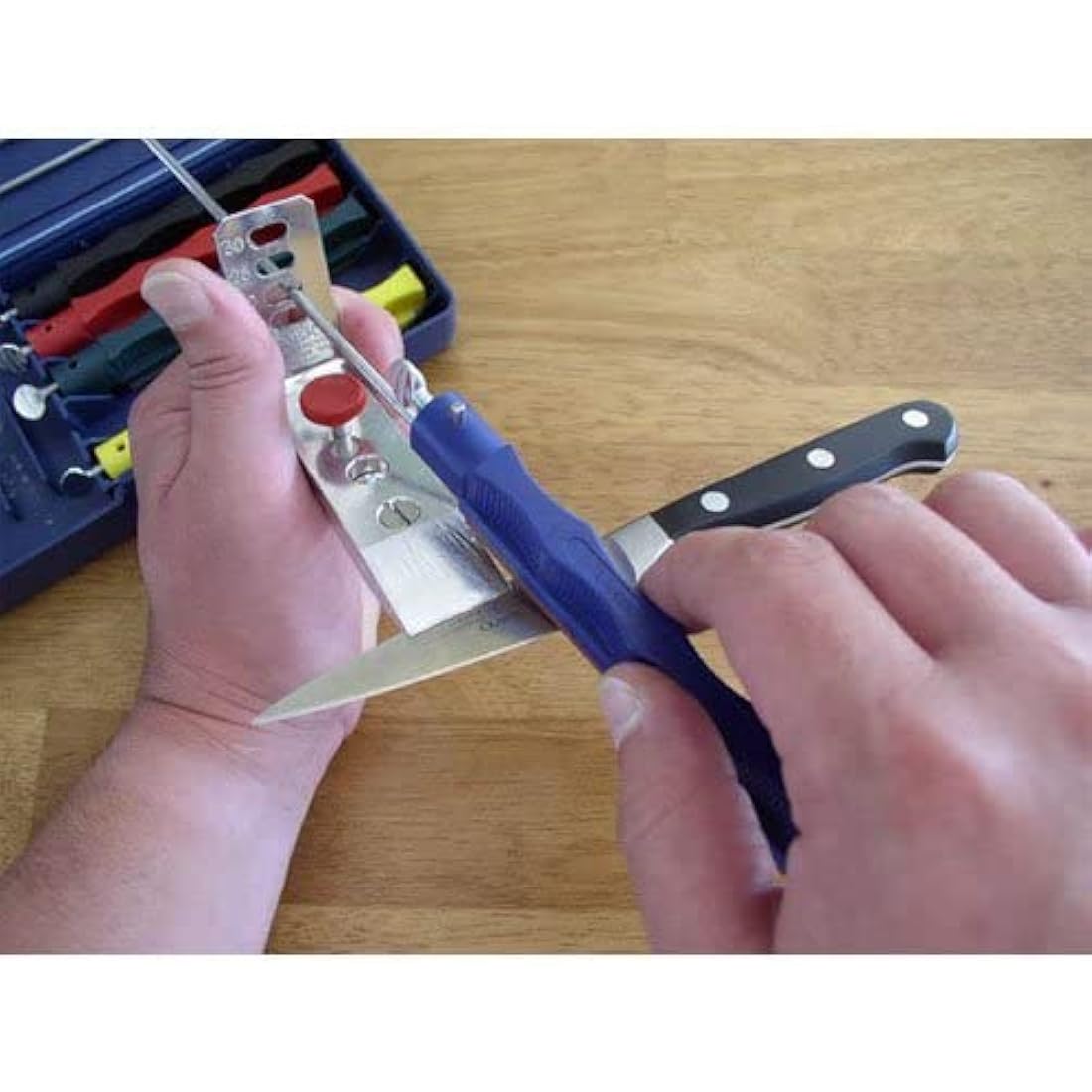 Lansky Standard Knife Sharpening System – 3-Hone Precision Kit