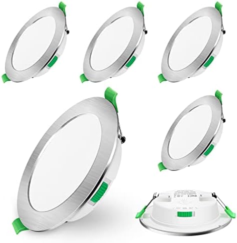 7W LED Recessed Downlights | Ultra Slim IP44 Dimmable CCT 6 Pack