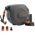 Giraffe Tools Retractable Garden Hose Reel | 25m Wall Mounted Grey EUAW-25