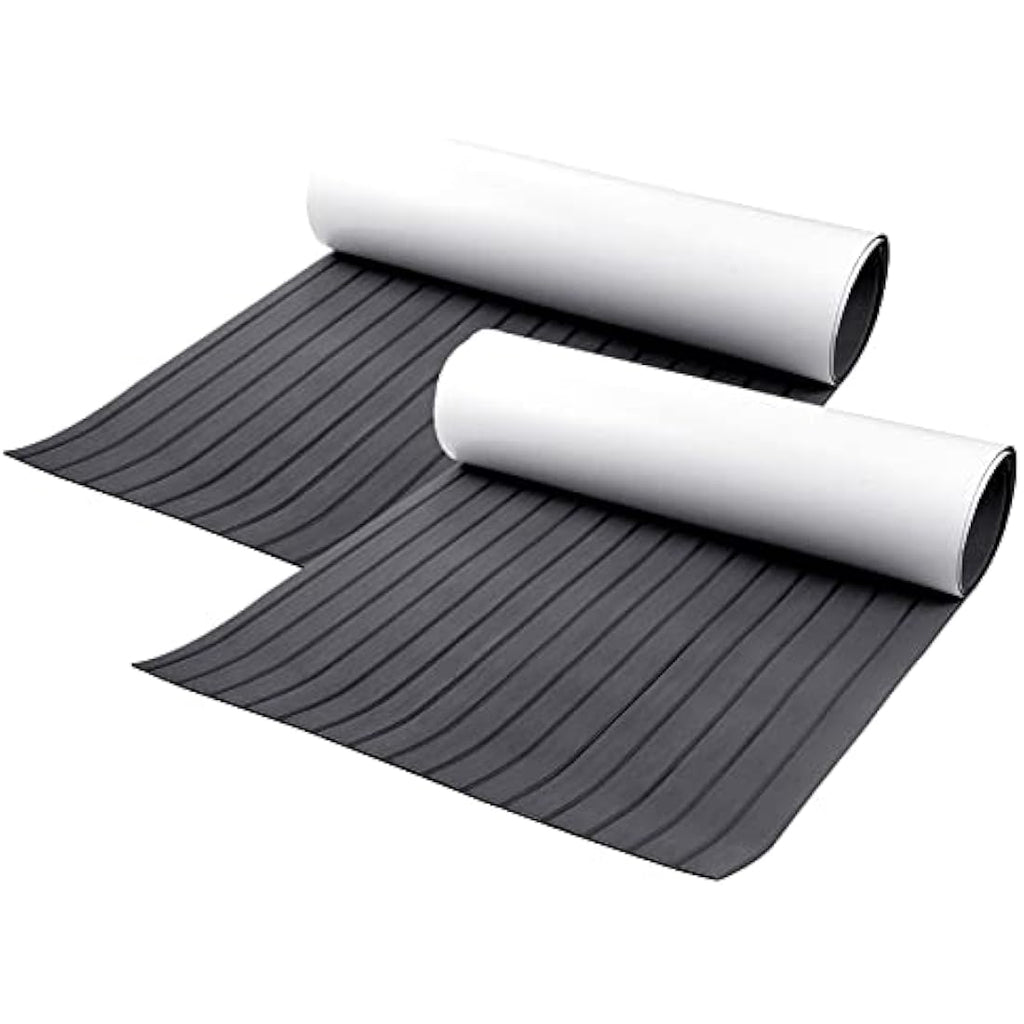 WindRen Faux Teak EVA Marine Foam Boat Decking - 2-Piece Non-Slip Mats