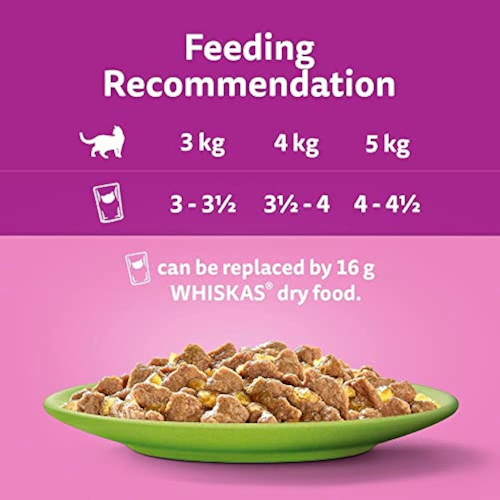 Whiskas 7+ Senior Wet Cat Food - Mixed Selection in Jelly - 84 x 85g Bulk