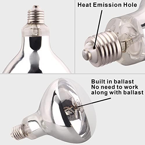 DERNORD 100W Mercury Vapour Bulb | UVA UVB Reptile Basking Heat Lamp