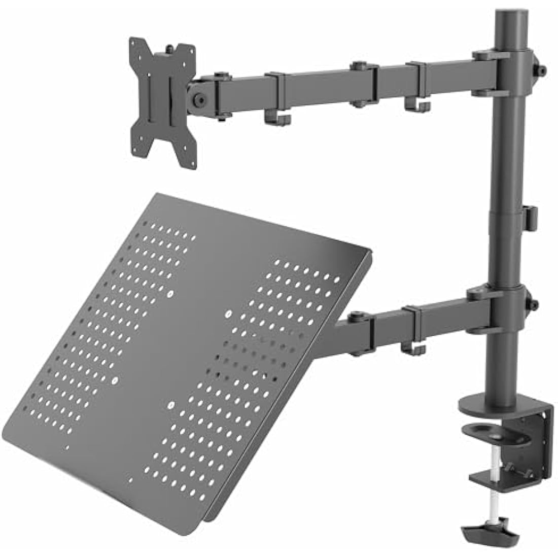VIVO Single Monitor and Laptop Desk Mount – Adjustable Stand for 13-32"