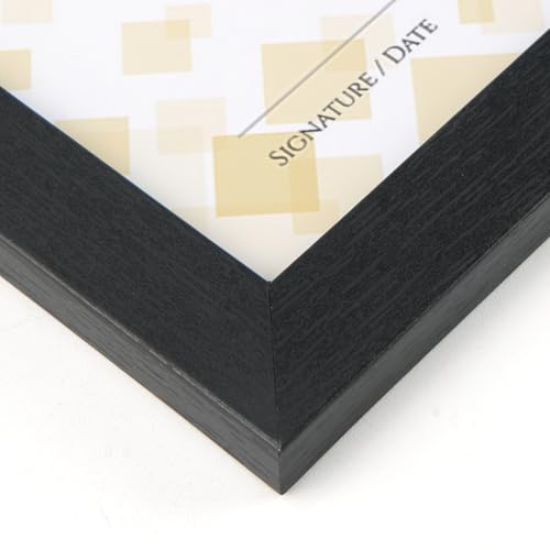 HORLIMER A4 Picture Frames Pack of 15 – Black MDF Wood Certificate Frames
