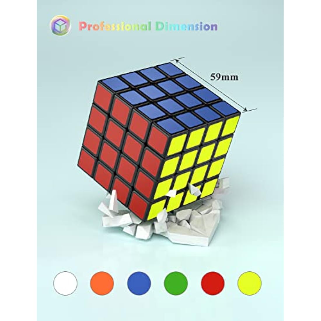 Roxenda 4x4 Speed Cube – Smooth Professional Puzzle Toy for All Ages