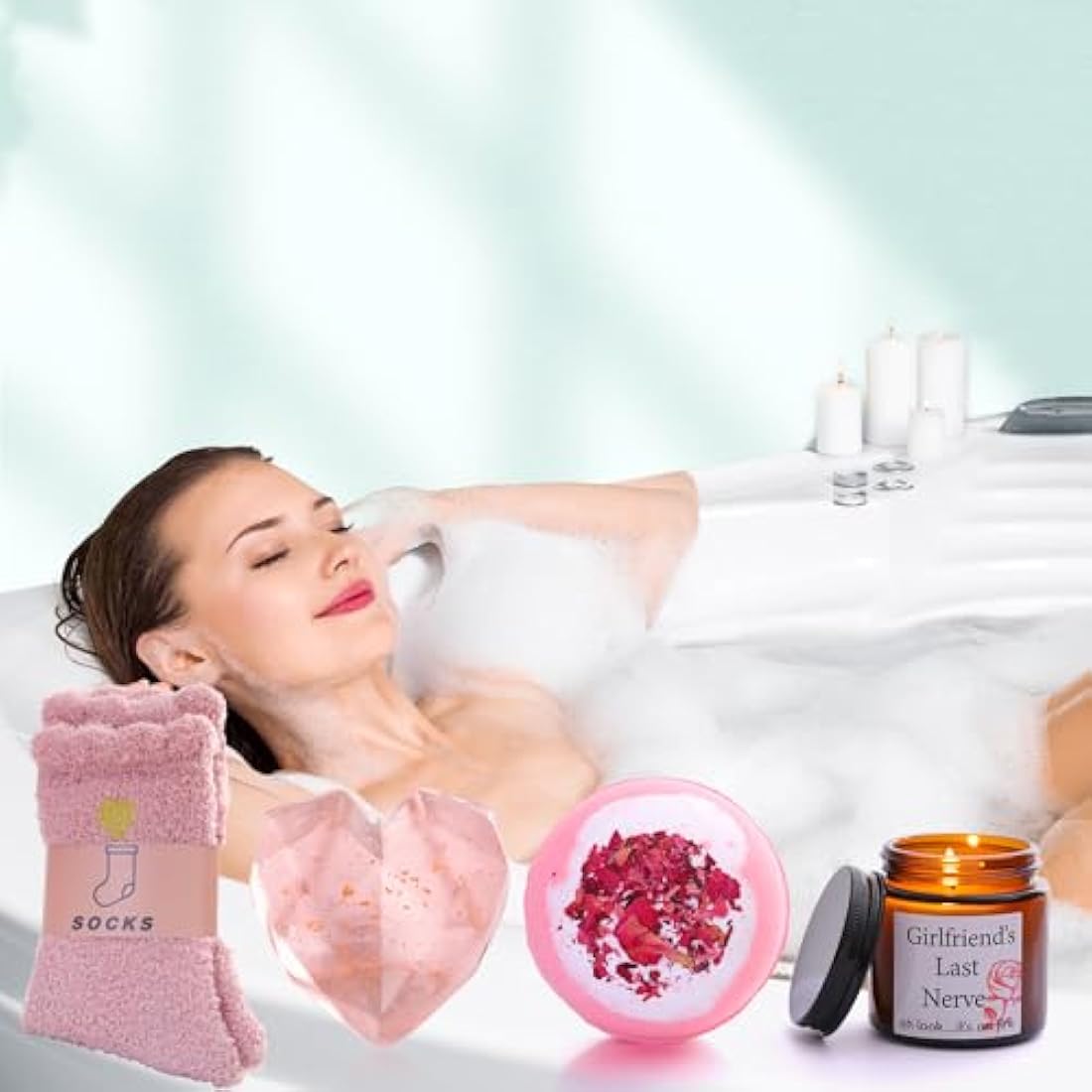 RYANDYPE Romantic Gift Basket for Girlfriend – 10 Piece Anniversary Set