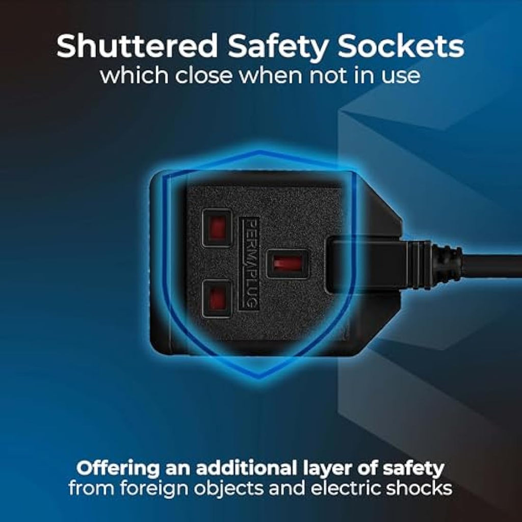 Masterplug Heavy Duty 10m Extension Lead – 13A Rewireable Single Socket