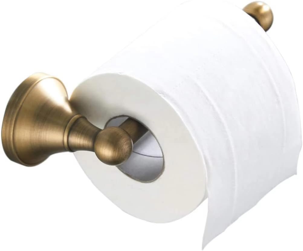 Jolof Store Antique Brass Toilet Roll Holder – Modern Bronze Steel Stand