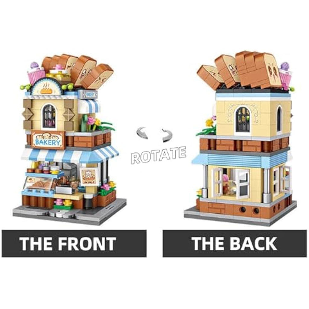 MEIEST Mini City Bakery Building Blocks - DIY Architecture Model Set