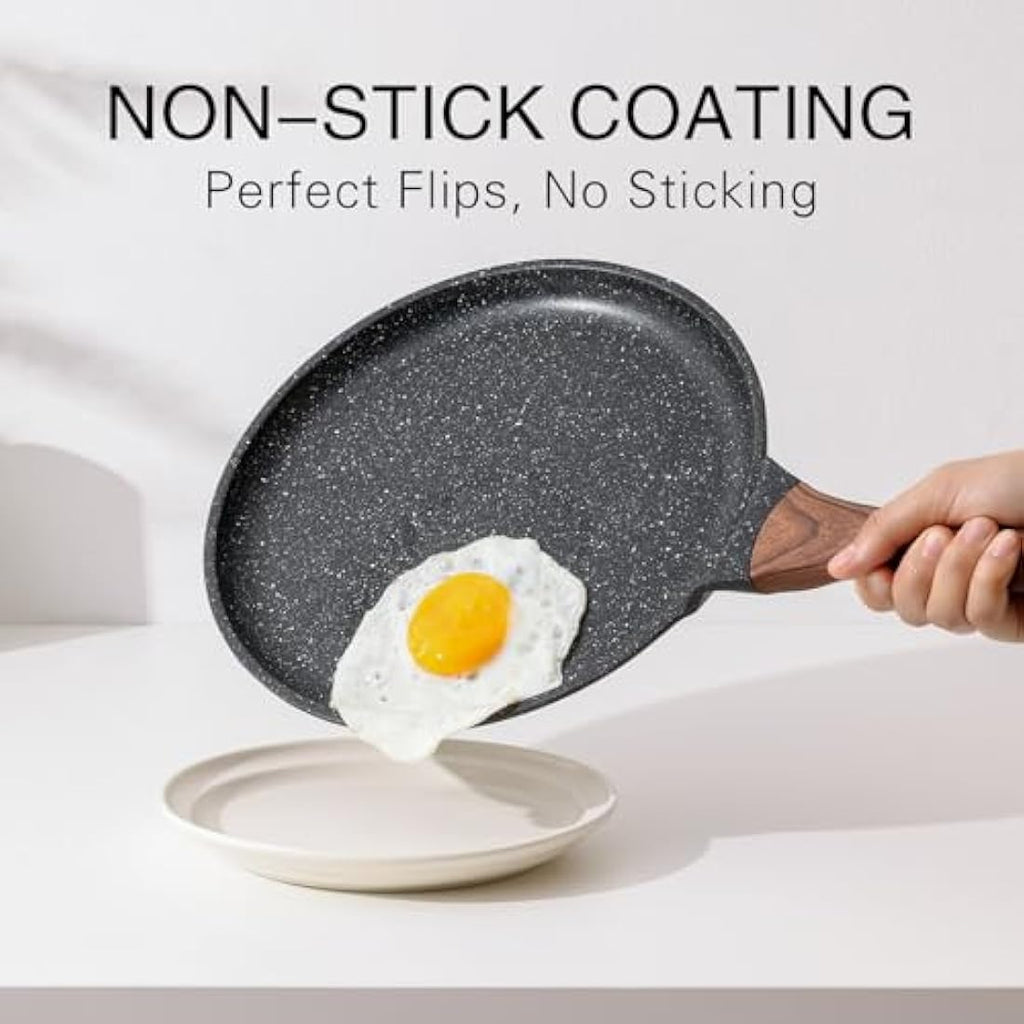 Kordisen 30cm Nonstick Crepe Pan – Induction Dosa Pan with Spreader
