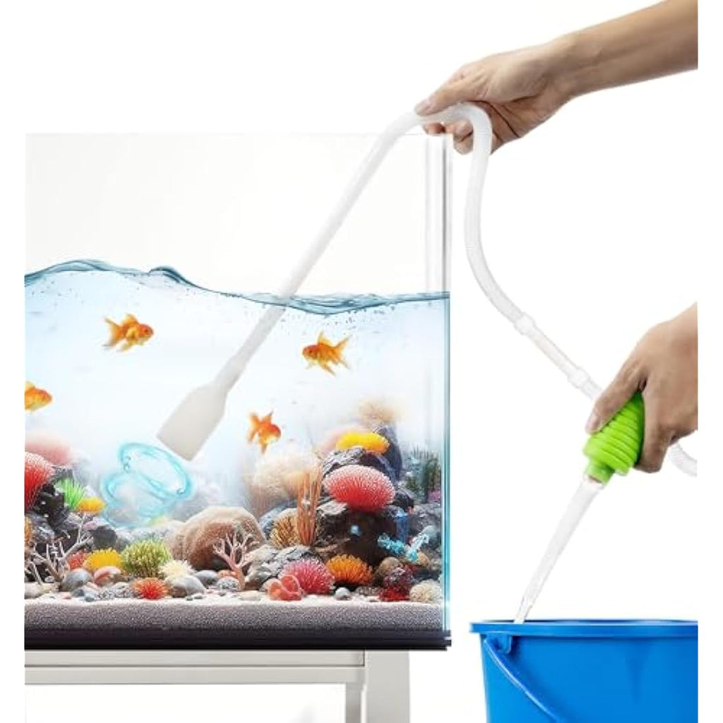 Luigi's 3-in-1 Aquarium Gravel Cleaner – Fish Tank Siphon & Water Changer