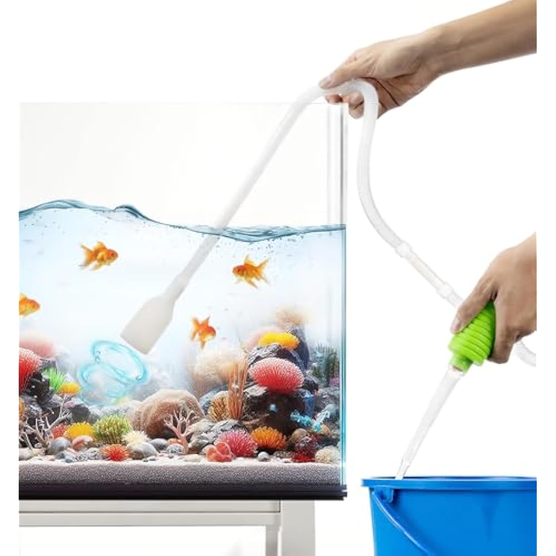 Luigi's 3-in-1 Aquarium Gravel Cleaner – Fish Tank Siphon & Water Changer