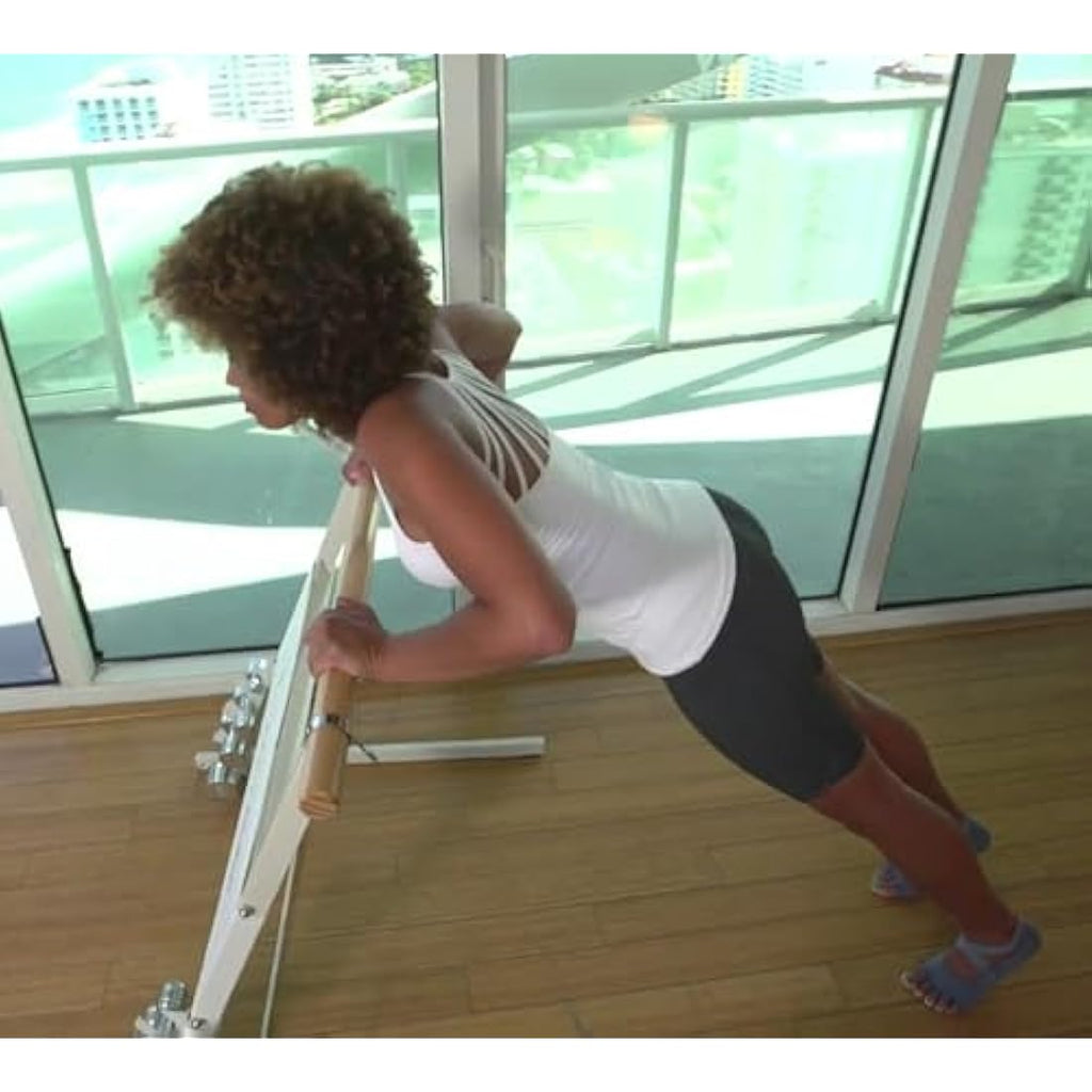 Booty Kicker Portable Ballet Barre – Folding Steel & Wood Home Fitness Bar