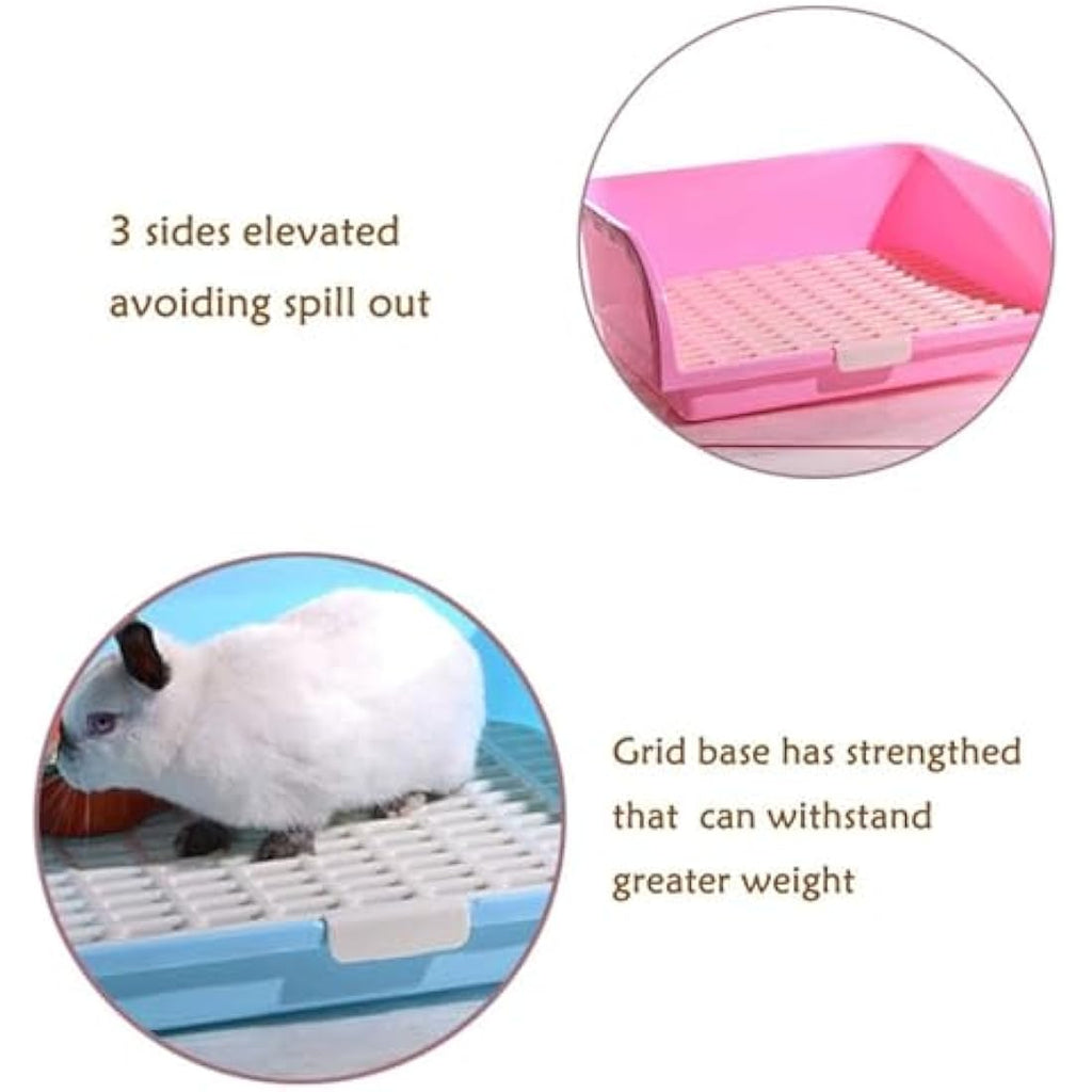 Oncpcare Large Rabbit Litter Box | Bunny & Guinea Pig Potty Tray - Beige