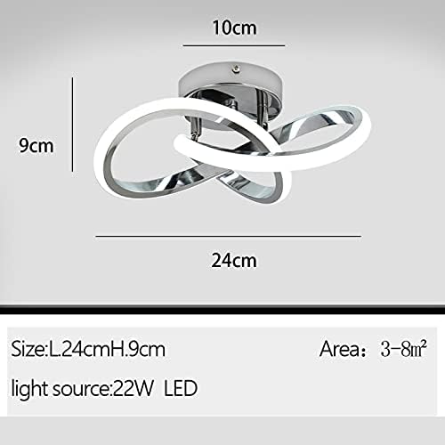 LED Ceiling Light – 22W Modern Silver Hallway Fixture