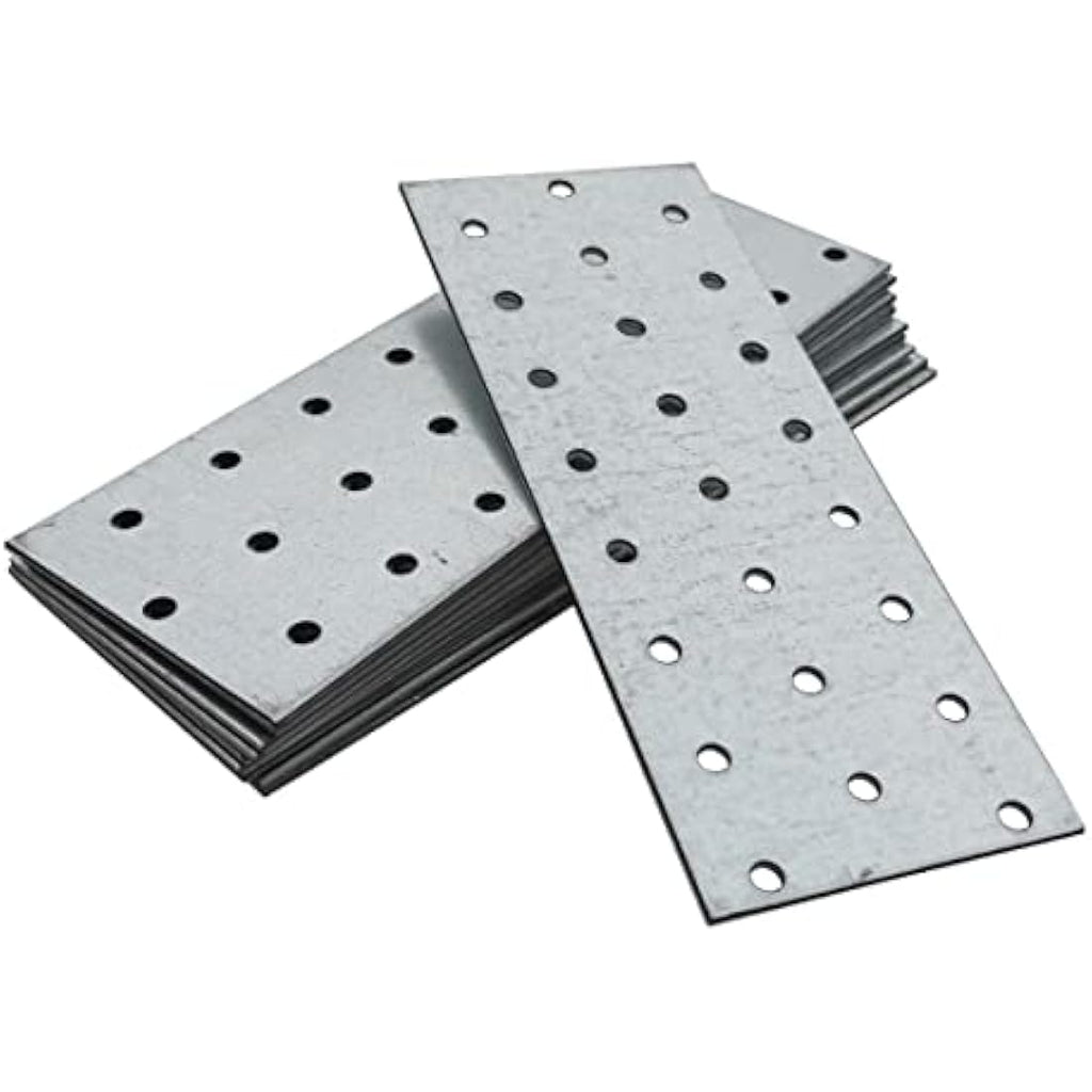 OMIDEAS 10x Flat Joining Plates – 160x60mm Galvanised Steel Brackets