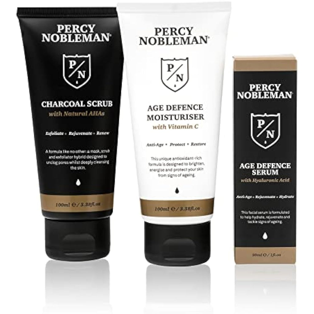 Percy Nobleman Age Defence Kit – 3-Step Men's Skincare Gift Set
