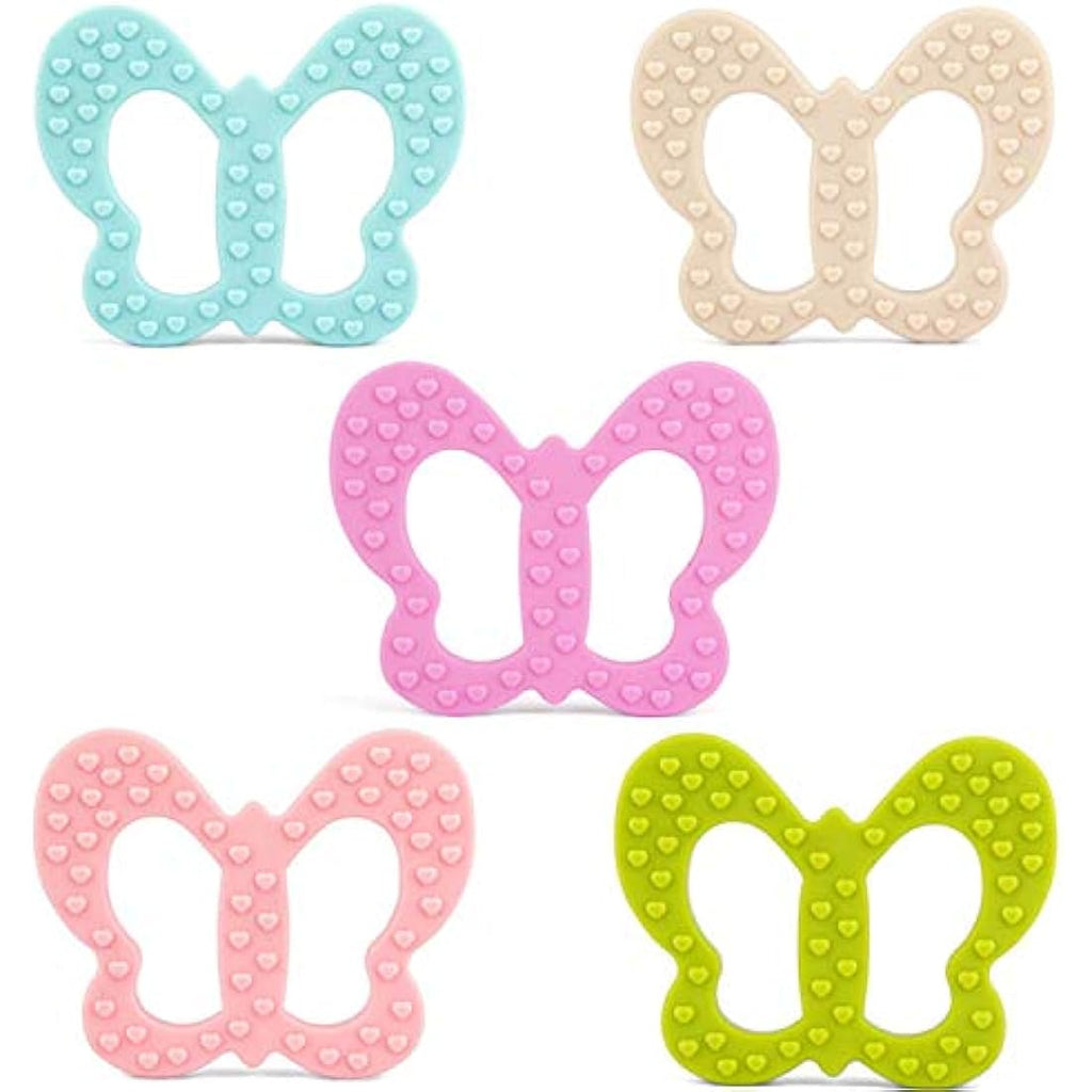 PREMYO Silicone Baby Teething Toy – BPA-Free Butterfly Teether, Green