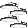 TODEHI 150W UFO LED High Bay Light | 15000LM IP65 Shop Lights - 4 Pack