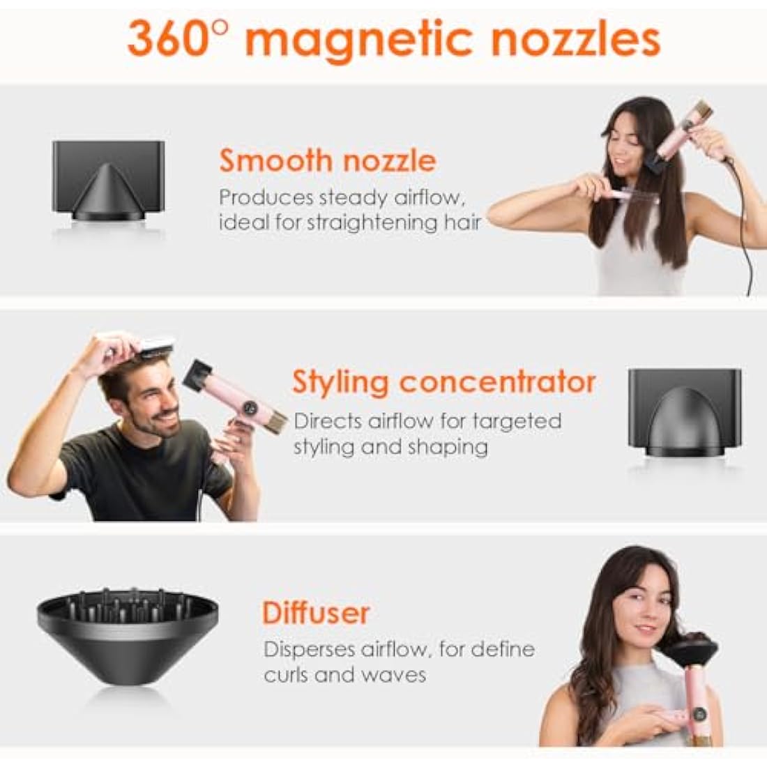Faszin High-Speed Ionic Hair Dryer | 110,000 RPM Lightweight Motor - Pink