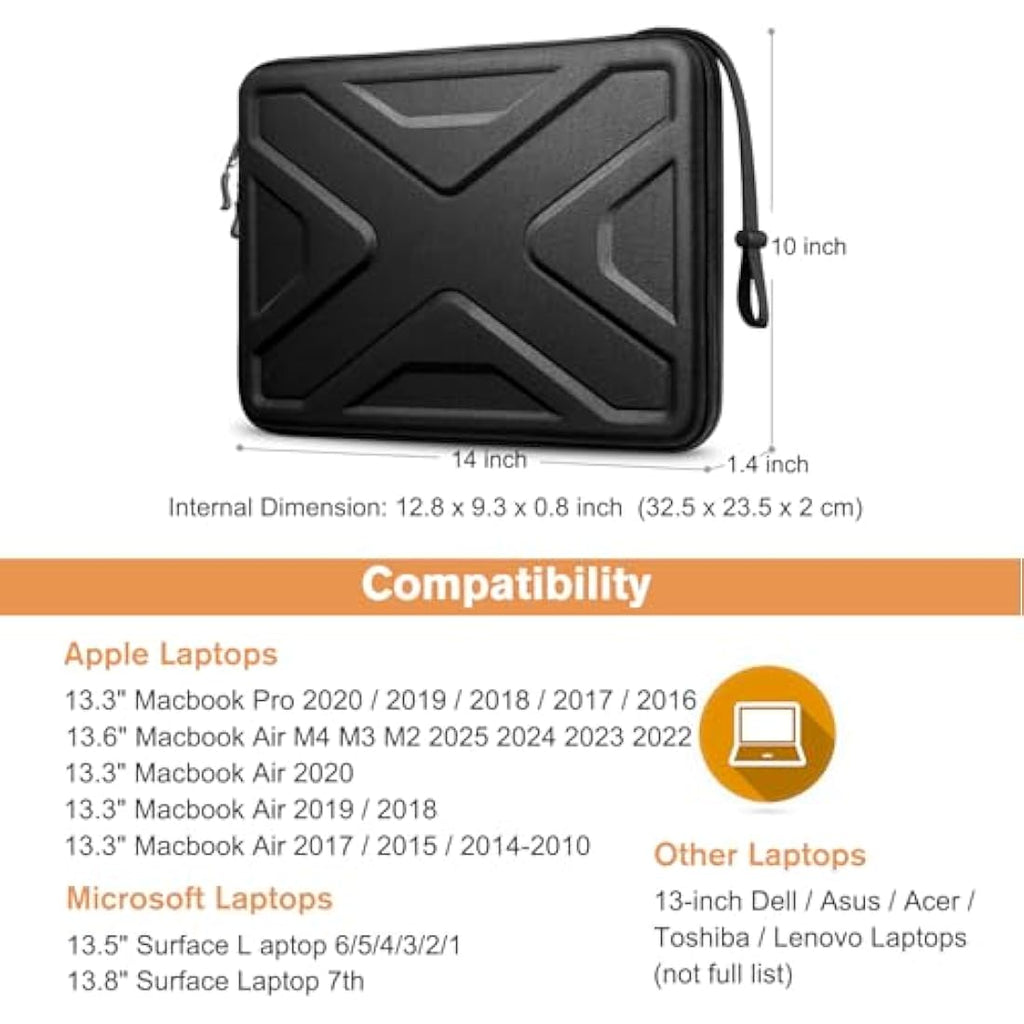 SITHON Hard Shell Laptop Sleeve | Shockproof Case for MacBook Air & Pro 13-14"