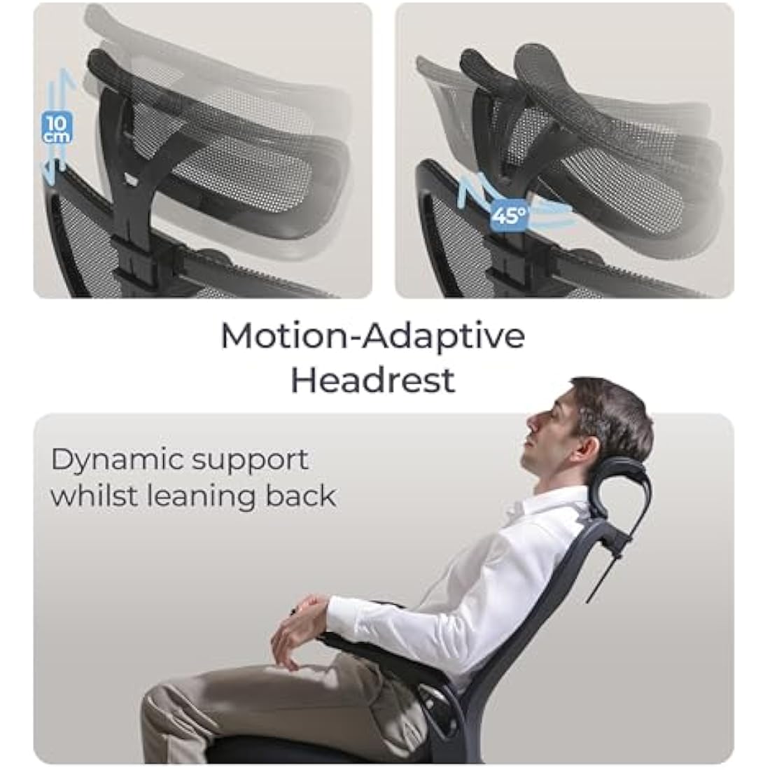 Tervo Model U – Foldable Ergonomic Mesh Office Chair with Flip-Up Arms
