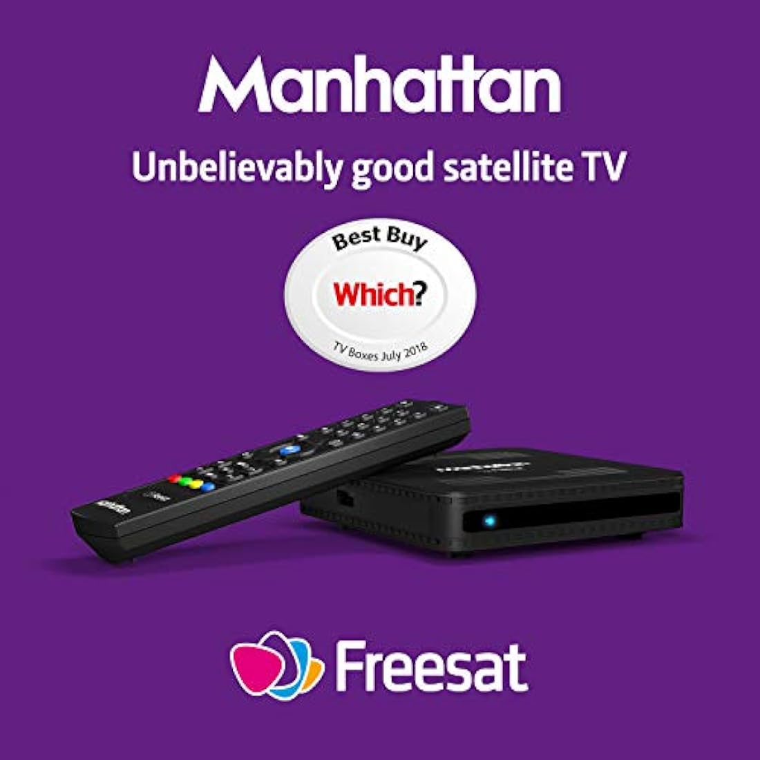 Manhattan SX Freesat HD Box – Satellite TV Receiver with 170+ Channels