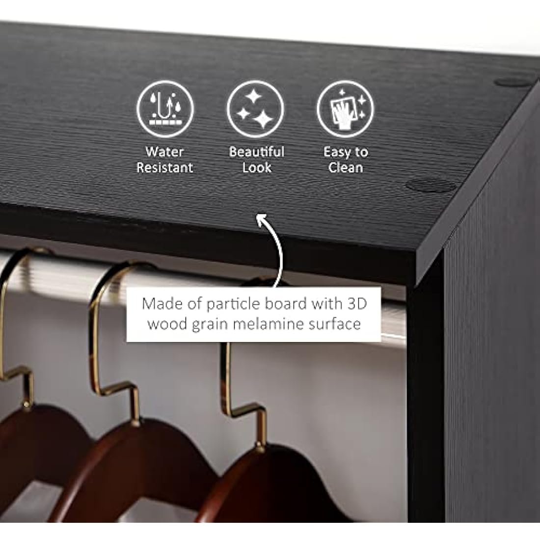 HOMCOM Double Open Wardrobe on Wheels | Mobile Garment Rack with Shelves