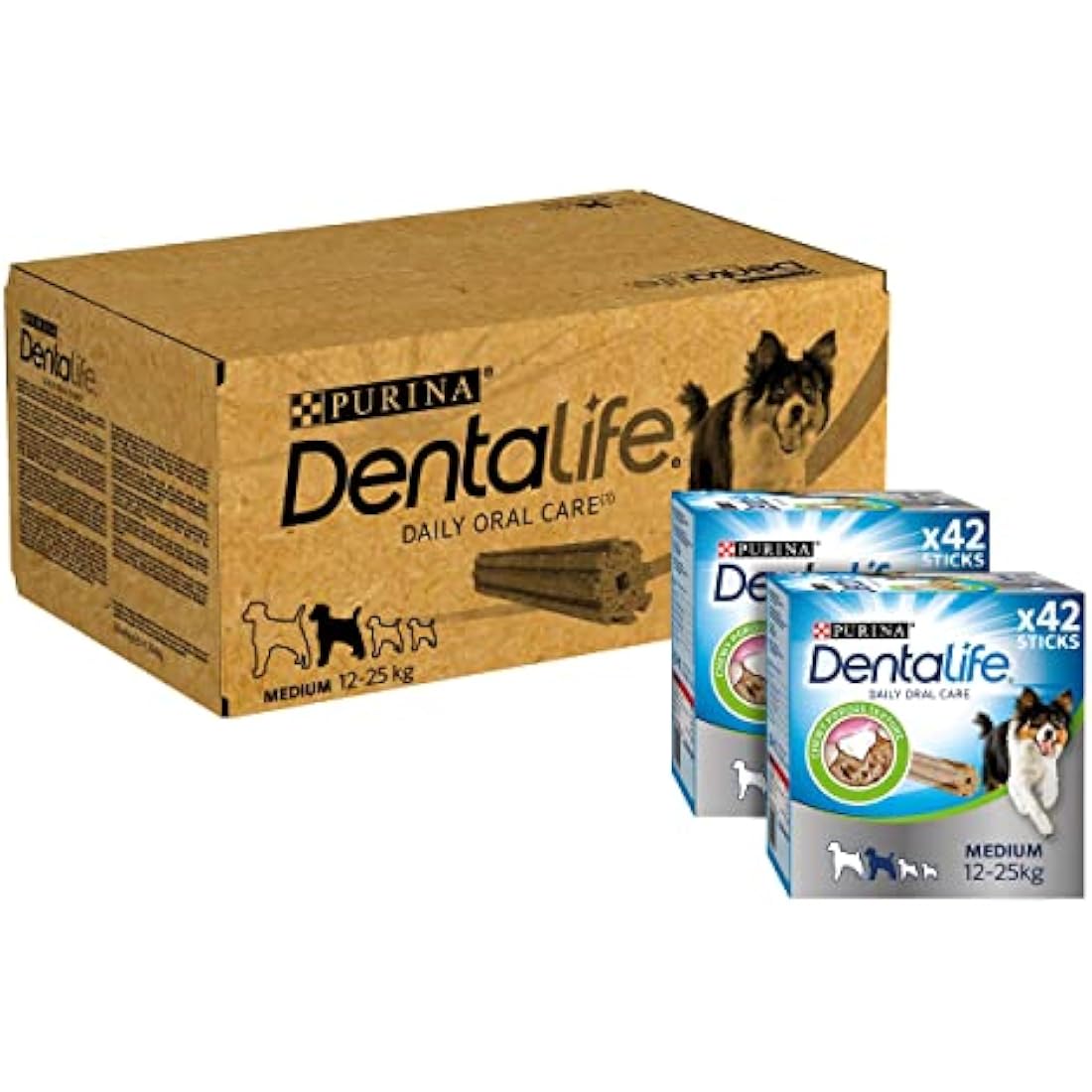 DENTALIFE Chicken Dental Dog Chews for Medium Dogs - 84 Sticks (2 Pack)