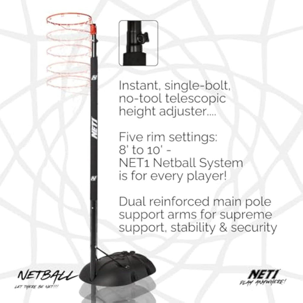 NET1 Netball System – Adjustable Height Portable Post with Pole Pad