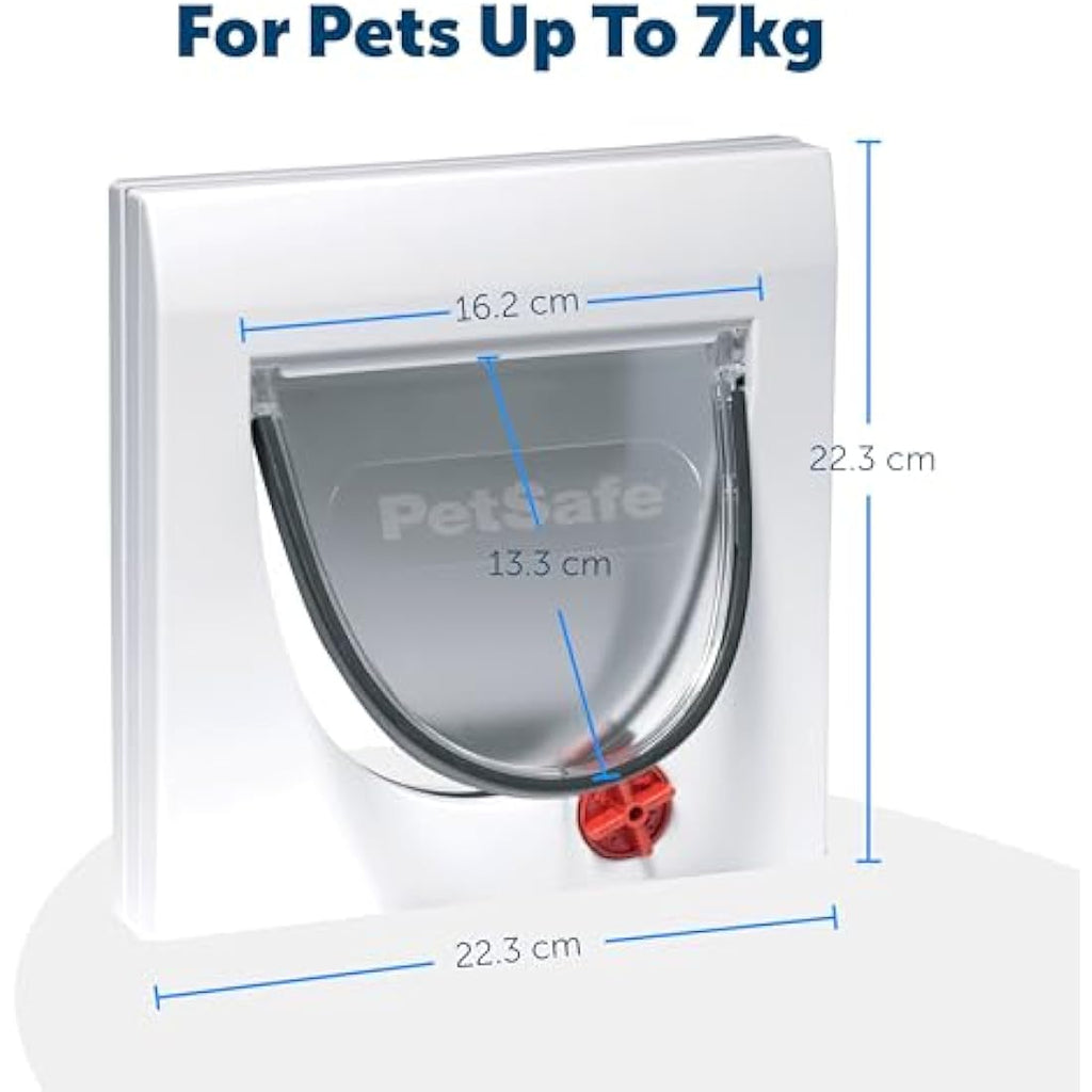 PetSafe Staywell Classic 4-Way Locking Cat Flap with Tunnel - White