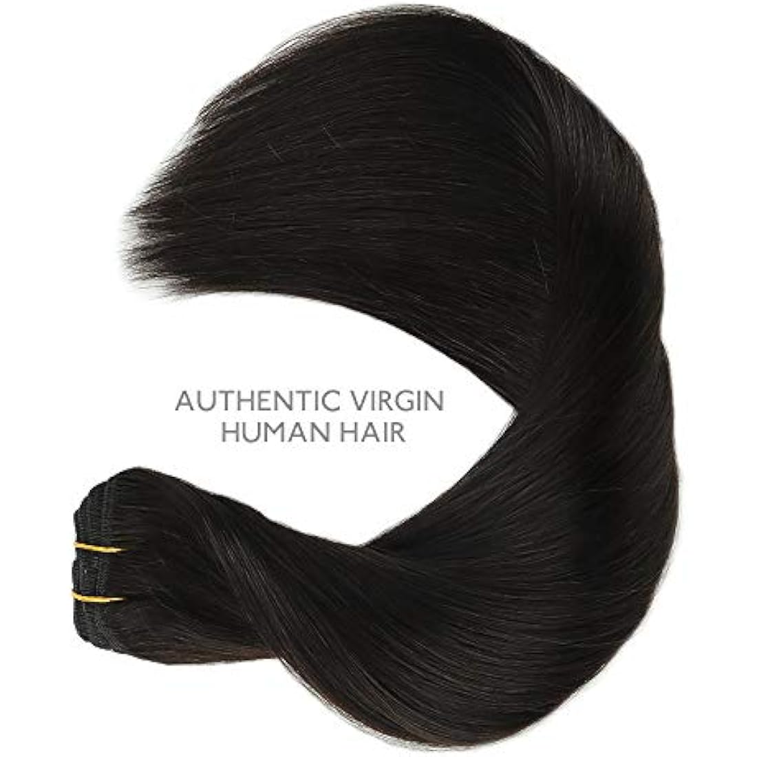 WENNALIFE Remy Human Hair Clip In Extensions | Natural Black 14" 120g
