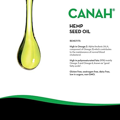 Canah Organic Hemp Seed Oil – 500ml Cold Pressed Unrefined Vegan