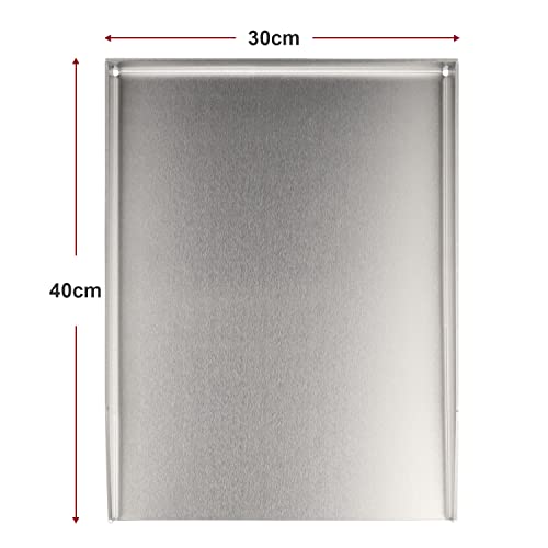 Grihero Stainless Steel Universal Griddle Plate | 40x30cm BBQ Plancha Set