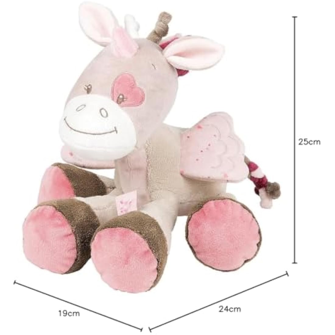 Nattou Jade the Unicorn Soft Toy – 30cm Plush Cuddle Companion