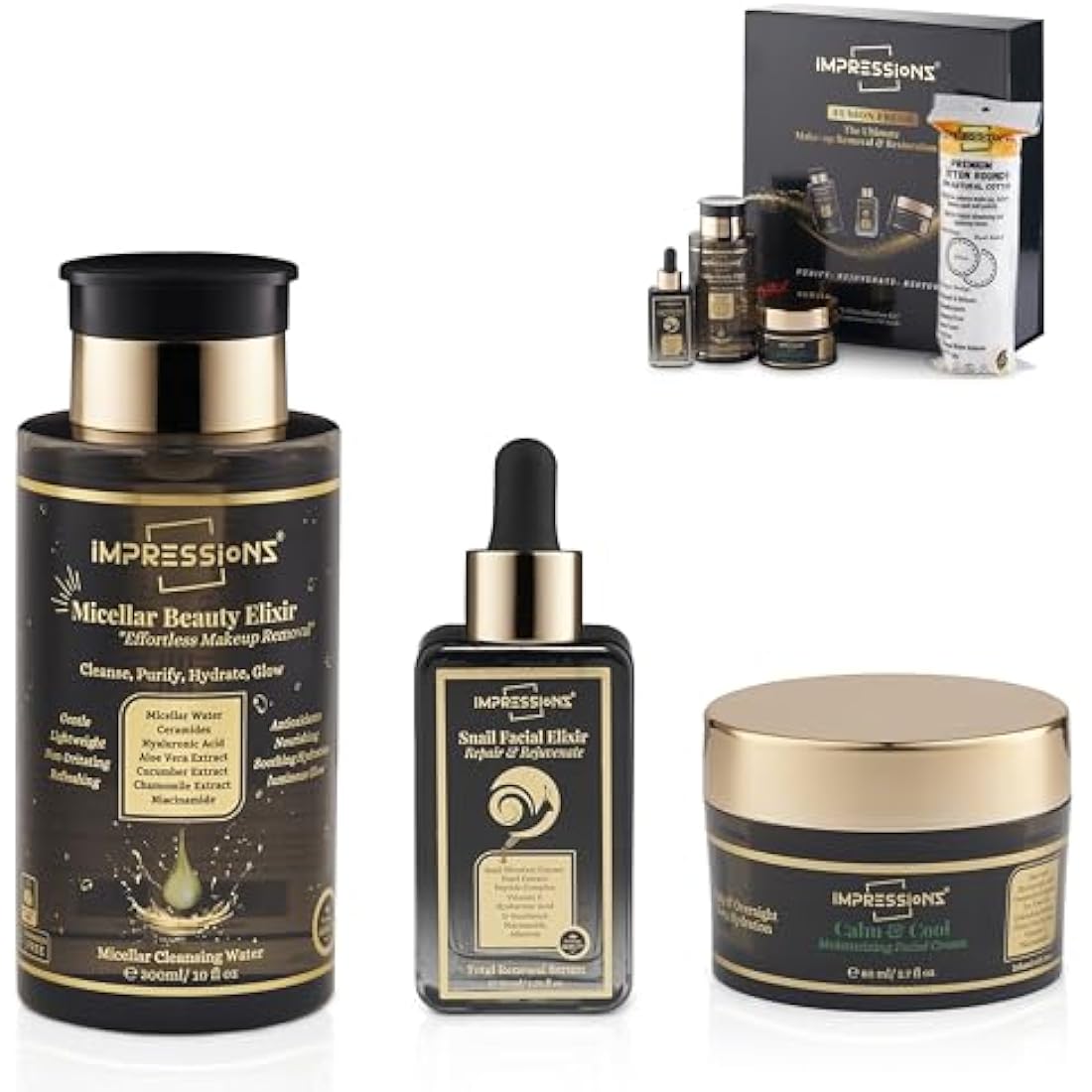 ImpressionZ 3-Step Skincare Set | Snail Mucin & Hydrating Moisturizer
