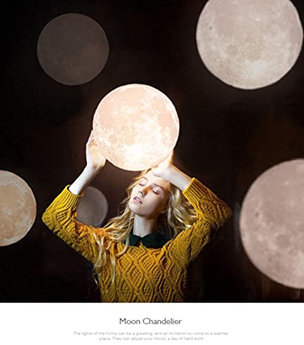 Jolof Store 3D Moon Pendant Light – 25cm Planet Hanging Ceiling Lamp