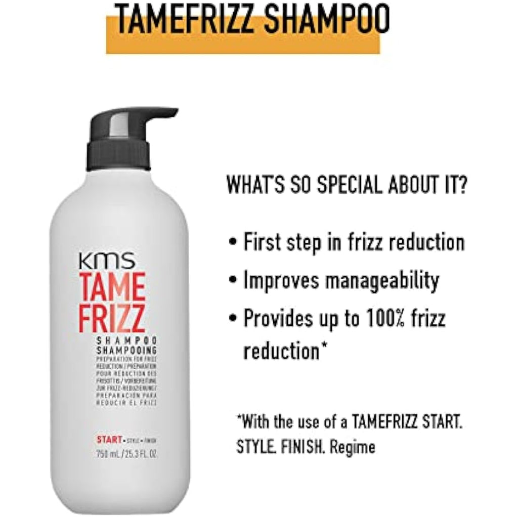 KMS TameFrizz Shampoo – Anti-Frizz Smoothing for Coarse Hair
