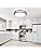 DINGLILIGHTING 48W LED Flush Mount Ceiling Light | 18 Inch Modern Black