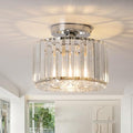 Jolof Store Crystal Ceiling Light – Modern Rose Gold Flush Mount Lamp