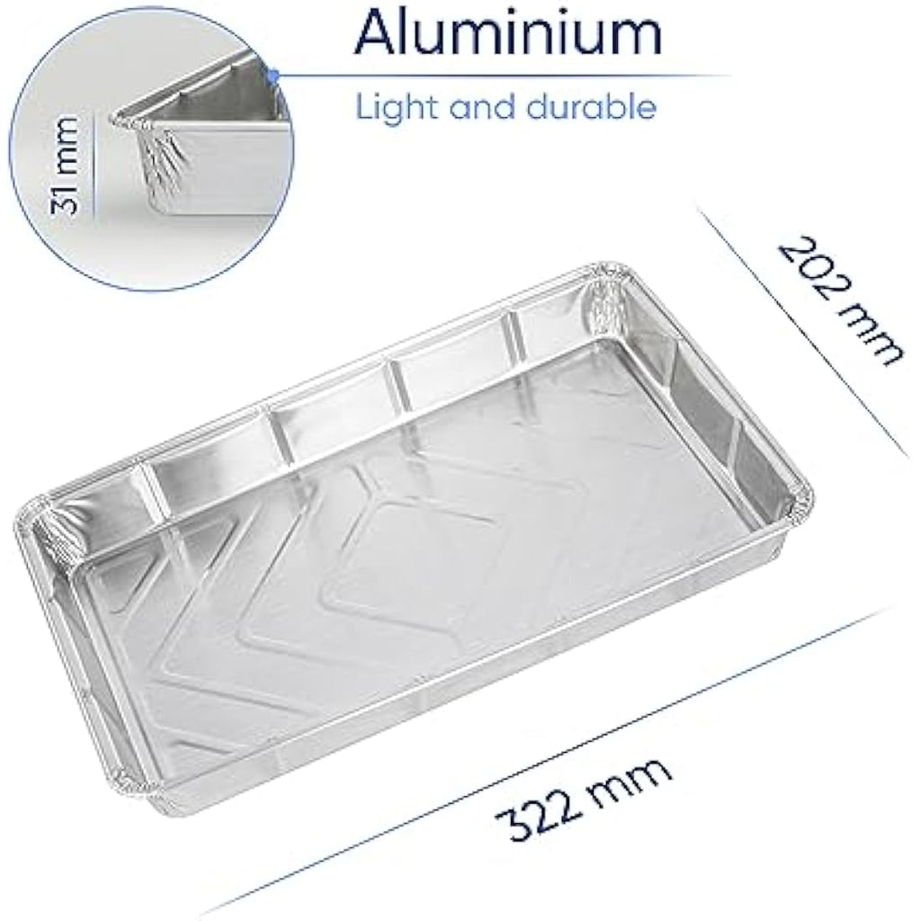 Coppice Aluminium Foil Trays | 32x20x3cm Baking & BBQ Trays | 40 Pack