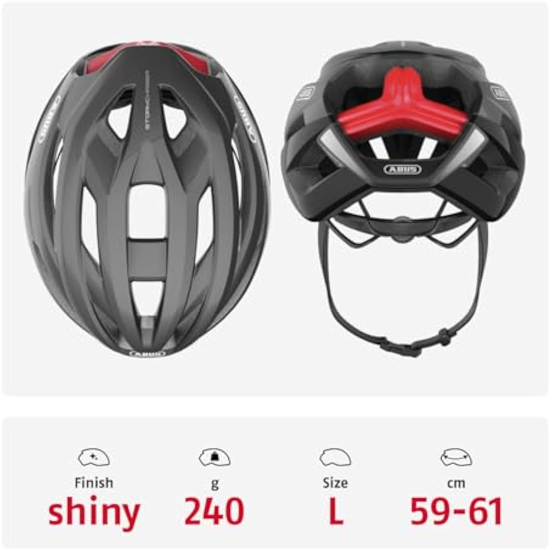 ABUS StormChaser Road Bike Helmet – Lightweight Vented Cycling Helmet