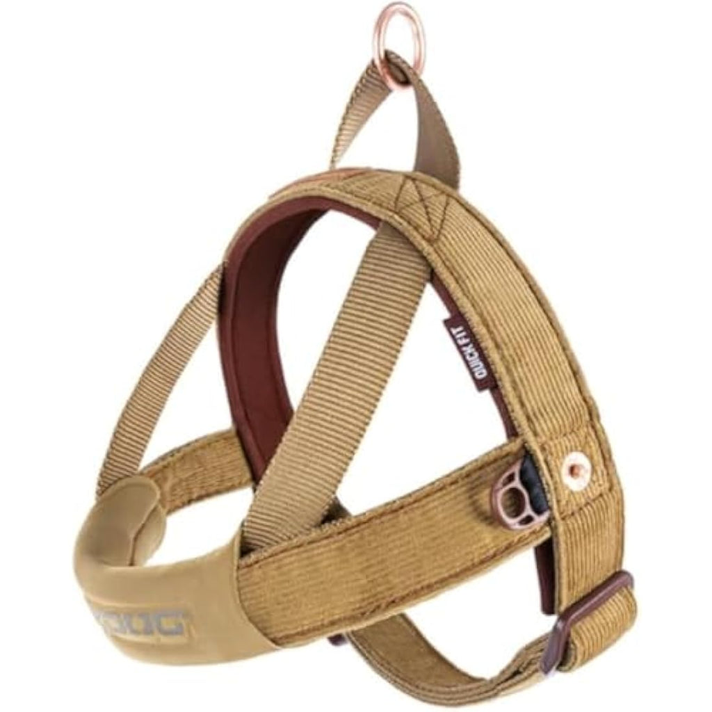EzyDog Quick Fit Dog Harness | Reflective No Pull Corduroy - Black, Large