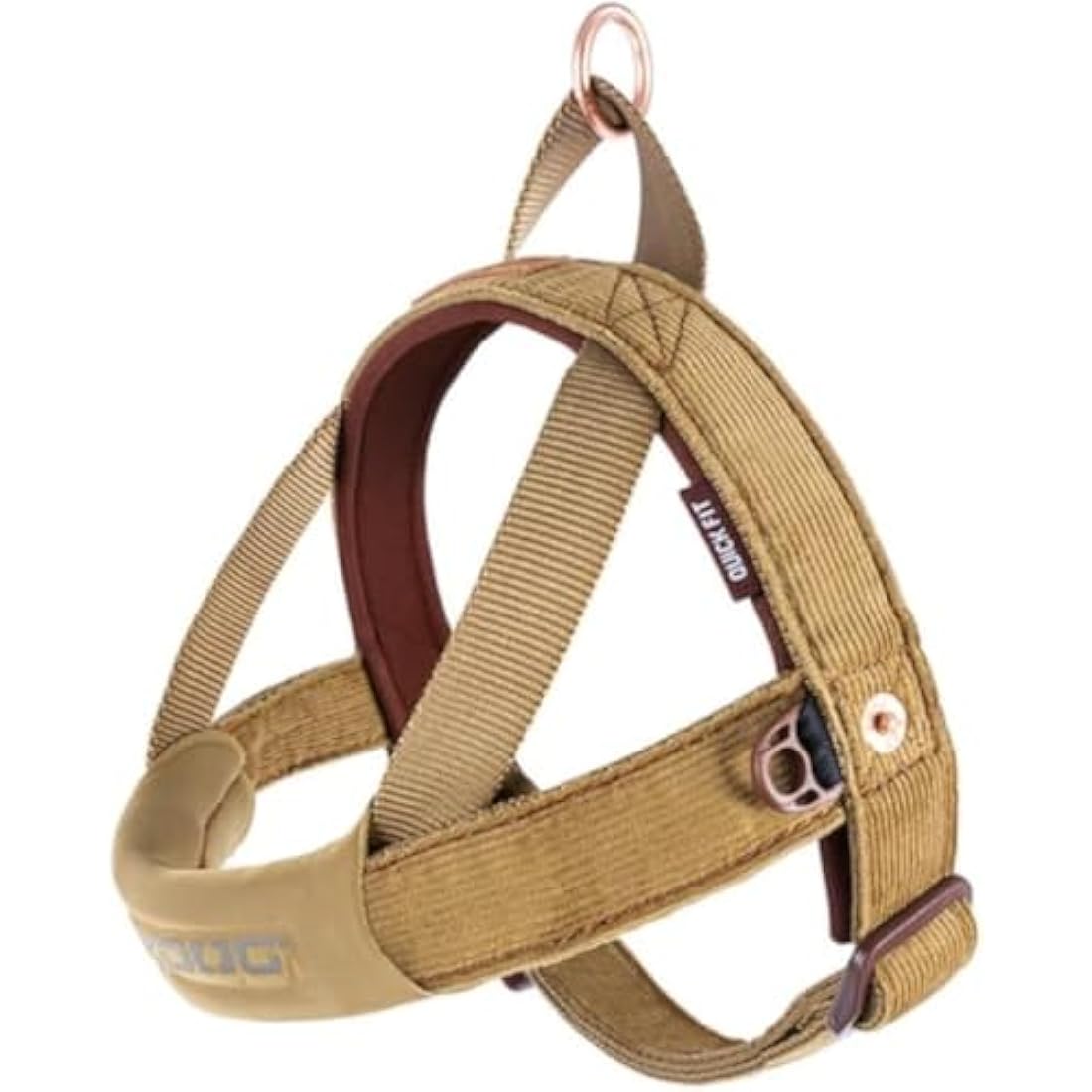 EzyDog Quick Fit Dog Harness | Reflective No Pull Corduroy - Black, Large