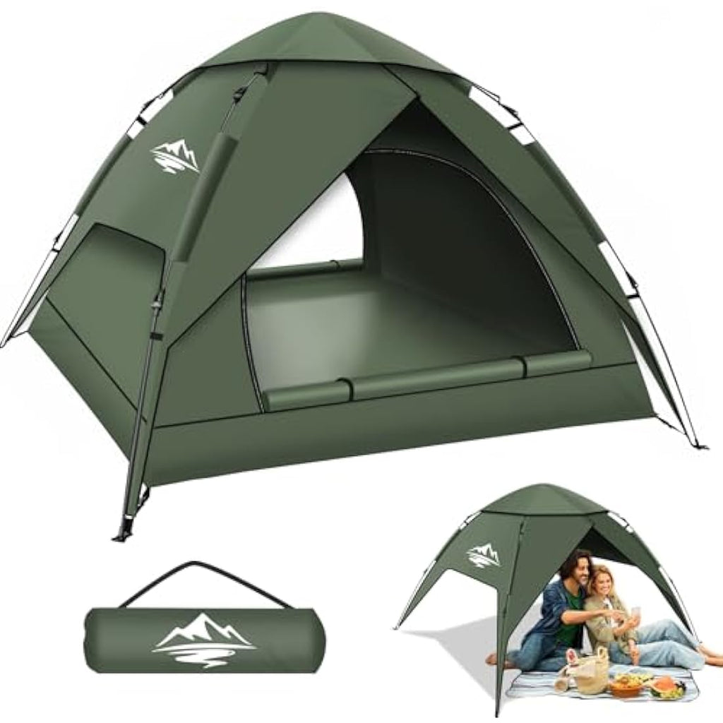 2-3 Person Pop Up Camping Tent | Waterproof Double Layer Dome
