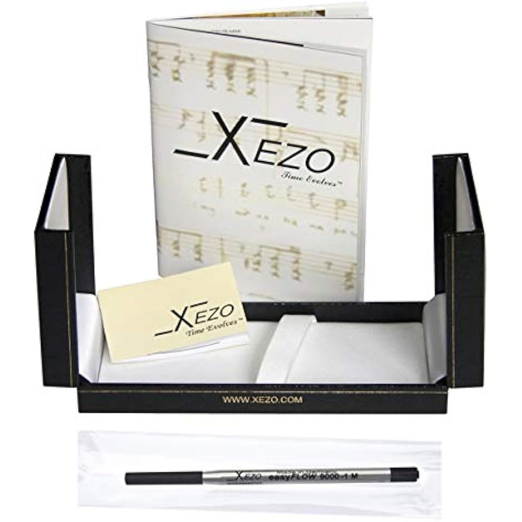 Xezo Tribune Ballpoint Pen | Solid Sterling Silver & Platinum Plated